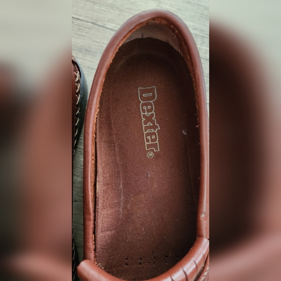 Dexter Women's Size 6M Brown Leather Comfort Loafer Shoes‎ with Tassels - Picture 4 of 9